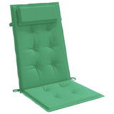 Cuscini per Sedia con Schienale Alto 2 pz Verde Tessuto Oxford