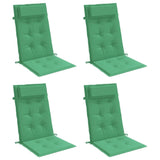 Cuscini per Sedia con Schienale Alto 4 pz Verde Tessuto Oxford