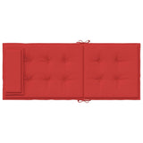Cuscini per Sedia con Schienale Alto 4 pz Rosso Tessuto Oxford