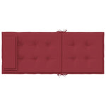 Cuscini Sedia con Schienale Alto 4 pz Rosso Vino Tessuto Oxford