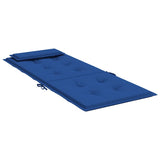 Cuscini Sedia con Schienale Alto 4 pz Blu Reale Tessuto Oxford