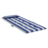 Cuscini Sedia Schienale Alto 6 pz Bianco e Blu Tessuto Oxford