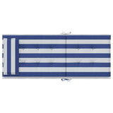 Cuscini Sedia Schienale Alto 6 pz Bianco e Blu Tessuto Oxford