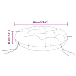 Cuscino Rotondo Crema  60x11 cm in Tessuto Oxford
