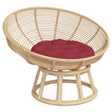 Cuscino Rotondo Rosso Vino  60x11 cm in Tessuto Oxford