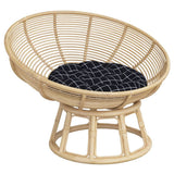 Cuscino Rotondo Nero Motivo a Quadri  60x11cm Tessuto Oxford