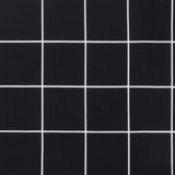Cuscino Rotondo Nero Motivo a Quadri  60x11cm Tessuto Oxford