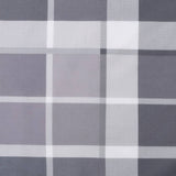 Cuscino Rotondo Grigio Motivo Quadri  100x11 cm Tessuto Oxford