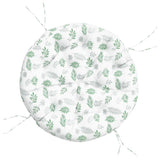 Cuscino Rotondo Motivo a Foglie  100x11 cm in Tessuto Oxford