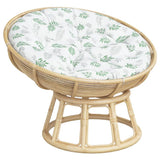 Cuscino Rotondo Motivo a Foglie  100x11 cm in Tessuto Oxford