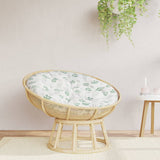 Cuscino Rotondo Motivo a Foglie  100x11 cm in Tessuto Oxford