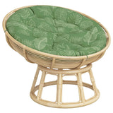 Cuscino Rotondo Motivo a Foglie  100x11 cm in Tessuto Oxford
