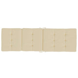 Cuscini per Sedia a Sdraio 2 pz Beige in Tessuto Oxford