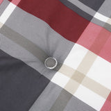 Cuscini Sedia Sdraio 2 pz Motivo Quadri Rosso in Tessuto Oxford