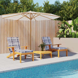 Cuscini Sedia Sdraio 2pz Motivo Quadri Grigio in Tessuto Oxford