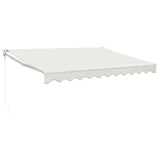 Tenda da Sole Retrattile Crema 3x2,5 m in Tessuto e Alluminio