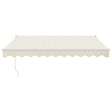 Tenda da Sole Retrattile Crema 3x2,5 m in Tessuto e Alluminio