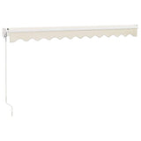 Tenda da Sole Retrattile Crema 3x2,5 m in Tessuto e Alluminio