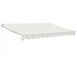 Tenda da Sole Retrattile Crema 3,5x2,5 m in Tessuto e Alluminio