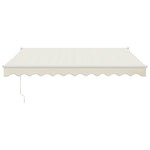 Tenda da Sole Retrattile Crema 3,5x2,5 m in Tessuto e Alluminio