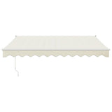 Tenda da Sole Retrattile Crema 3,5x2,5 m in Tessuto e Alluminio