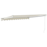 Tenda da Sole Retrattile Crema 3,5x2,5 m in Tessuto e Alluminio