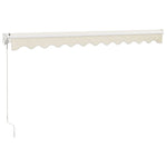 Tenda da Sole Retrattile Crema 3,5x2,5 m in Tessuto e Alluminio