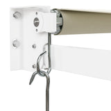 Tenda da Sole Retrattile Crema 3,5x2,5 m in Tessuto e Alluminio