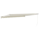 Tenda da Sole Retrattile Crema 4x3 m in Tessuto e Alluminio