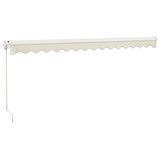 Tenda da Sole Retrattile Crema 4,5x3 m in Tessuto e Alluminio