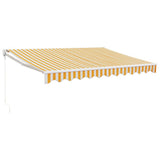 Tenda Retrattile Gialla e Bianca 3x2,5 m in Tessuto e Alluminio