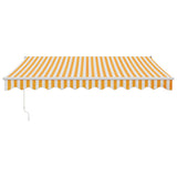 Tenda Retrattile Gialla e Bianca 3x2,5 m in Tessuto e Alluminio