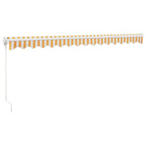 Tenda Retrattile Gialla e Bianca 4,5x3 m in Tessuto e Alluminio