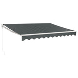 Tenda da Sole Retrattile Antracite 3x2,5 m Tessuto e Alluminio