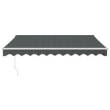 Tenda da Sole Retrattile Antracite 3x2,5 m Tessuto e Alluminio