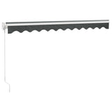 Tenda da Sole Retrattile Antracite 3x2,5 m Tessuto e Alluminio