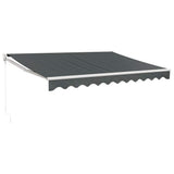 Tenda da Sole Retrattile Antracite 3,5x2,5m Tessuto e Alluminio