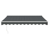 Tenda da Sole Retrattile Antracite 3,5x2,5m Tessuto e Alluminio