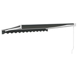 Tenda da Sole Retrattile Antracite 3,5x2,5m Tessuto e Alluminio