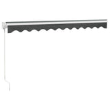 Tenda da Sole Retrattile Antracite 3,5x2,5m Tessuto e Alluminio