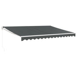 Tenda da Sole Retrattile Antracite 4x3 m in Tessuto e Alluminio