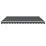 Tenda da Sole Retrattile Antracite 4x3 m in Tessuto e Alluminio
