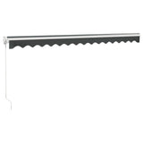 Tenda da Sole Retrattile Antracite 4x3 m in Tessuto e Alluminio