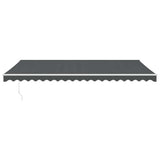 Tenda da Sole Retrattile Antracite 5x3 m in Tessuto e Alluminio