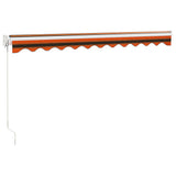 Tenda Retrattile Arancione e Marrone 3x2,5m Tessuto e Alluminio