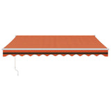 Tenda Retrattile Arancione Marrone 3,5x2,5m Tessuto e Alluminio