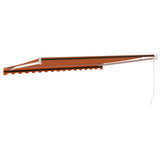Tenda Sole Retrattile Arancione Marrone 4x3m Tessuto Alluminio