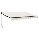 Tenda da Sole Retrattile Crema 3x2,5 m in Tessuto e Alluminio