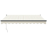 Tenda da Sole Retrattile Crema 3,5x2,5 m in Tessuto e Alluminio