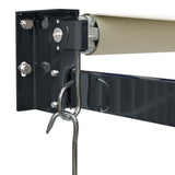 Tenda da Sole Retrattile Crema 3,5x2,5 m in Tessuto e Alluminio